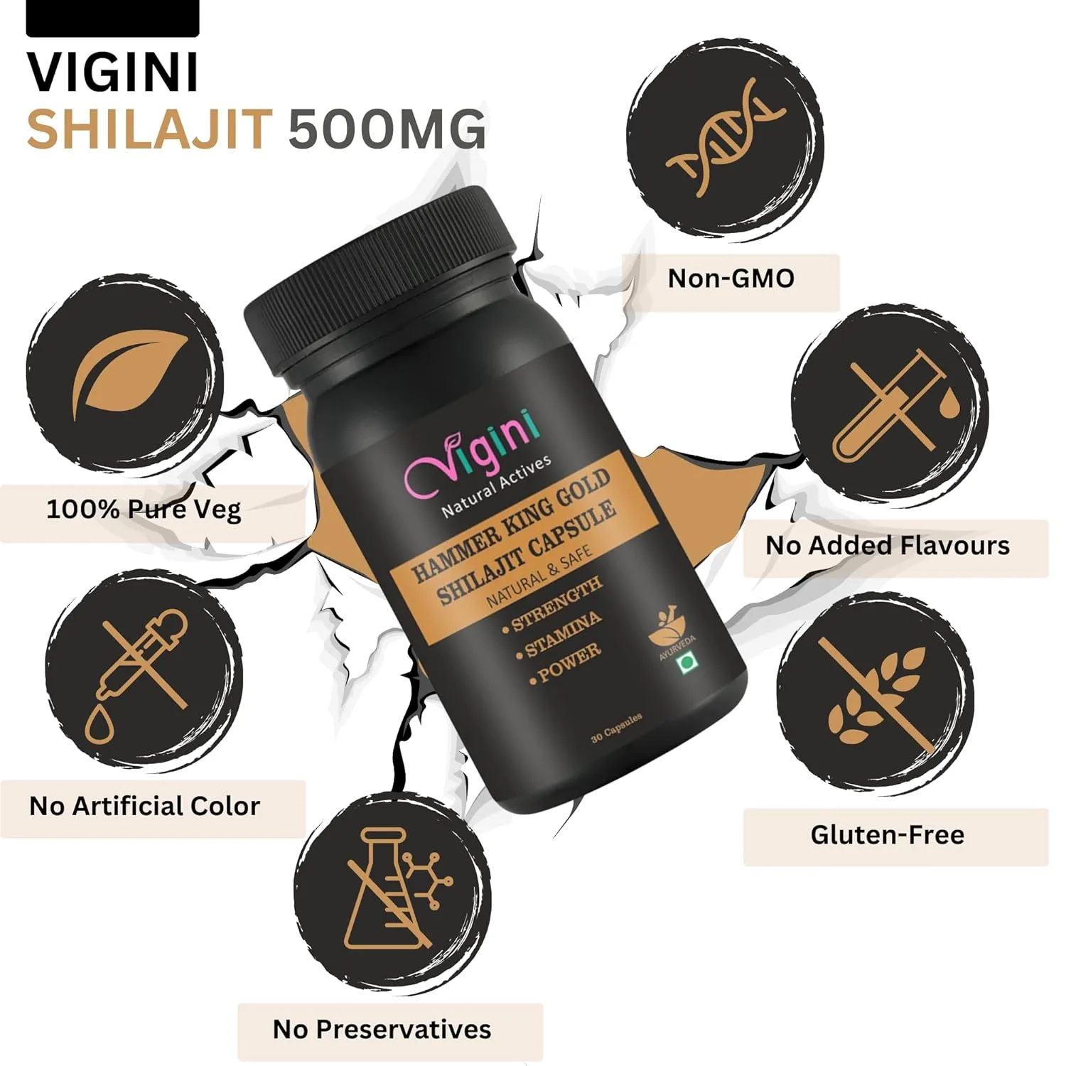Vigini Hammer King Gold Shilajit Capsule 30 Capsules 3.webp